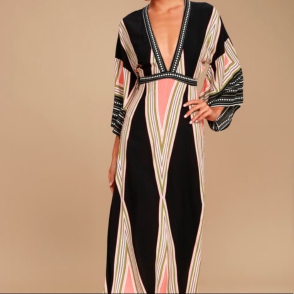 NWT: LULUs Montecito Print Maxi Dress - Medium